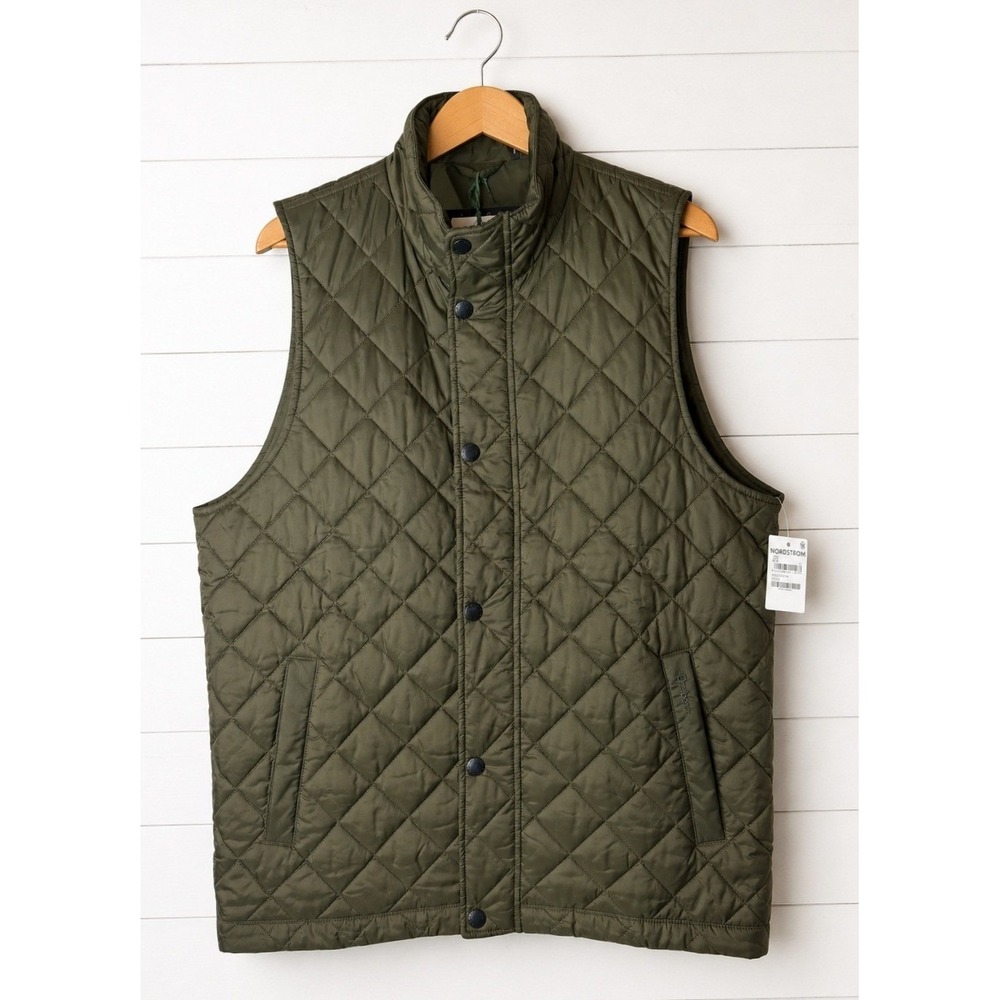 Barbour Barlow Gilet Quilted Vest Men XXL Olive Green NWT Gorpcore Outdoor